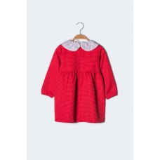 BABY GIRL COLLAR DETAILED DRESS RED